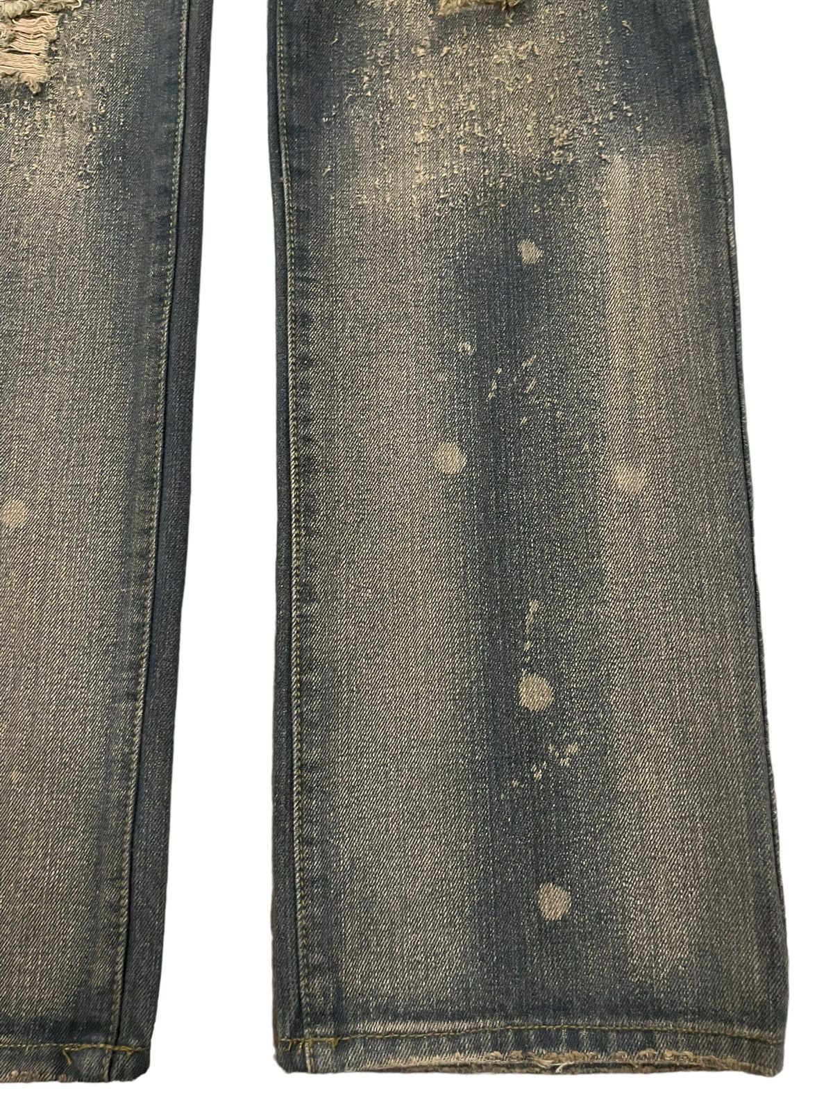 If Six Was Nine Vintage Japanese Brand Mud Wash Style Distressed Jeans Size US 30 / EU 46 - 6 Thumbnail