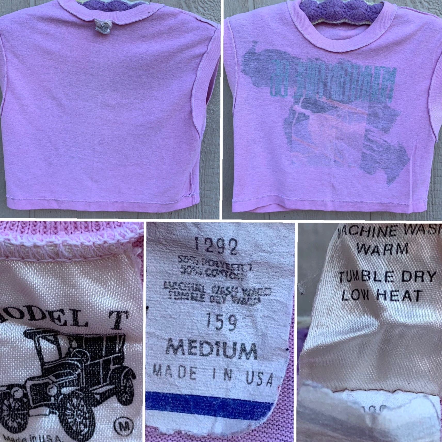 Vintage VINTAGE Mountain Aire ‘85 Crop Top Muscle Tee M Pink 1980s Rock N Gear Productions T-Shirt Womens Size M / US 6-8 / IT 42-44 - 7 Thumbnail
