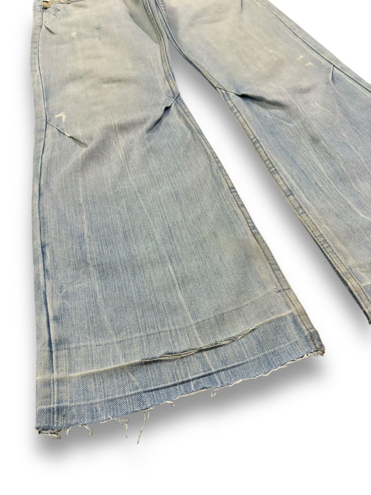 If Six Was Nine Vintage Japanese Brand Mud Wash Flare Fray Leg Grunge Jeans Size US 32 / EU 48 - 10 Thumbnail