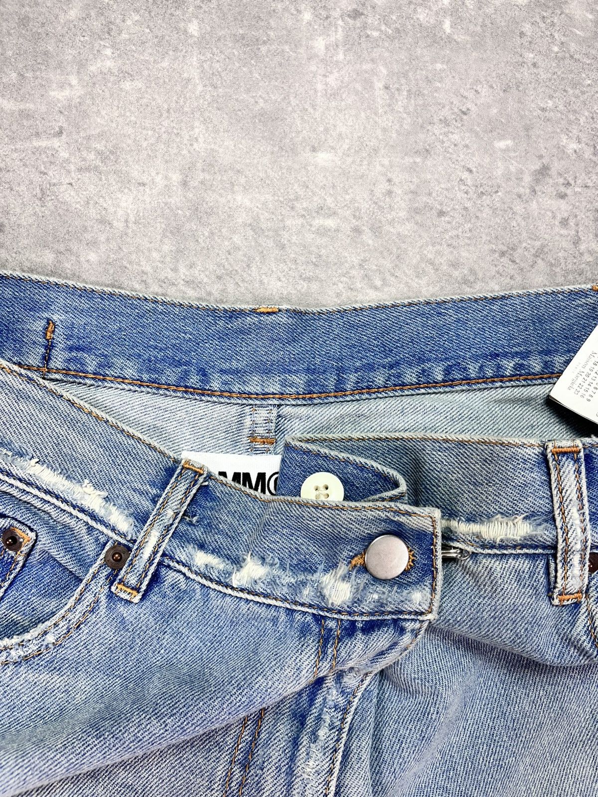 Maison Margiela SS17 MM6 Presentation Folded Cropped Flared Fit Jeans 40 Size 27" / US 4 / IT 40 - 8 Thumbnail