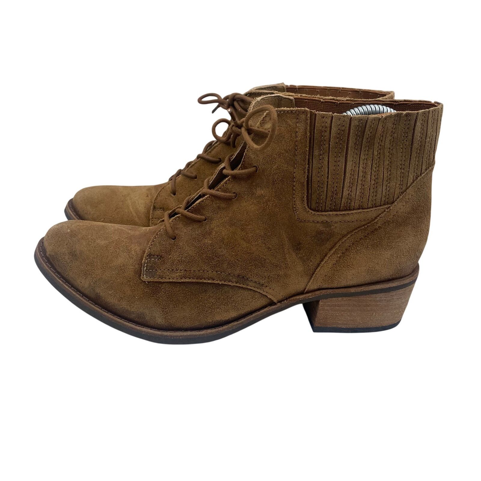 Matisse Matisse Vinny Brown Suede Lace Up Boots Heel Booties Women 9 Size US 9 / IT 39 - 1 Thumbnail