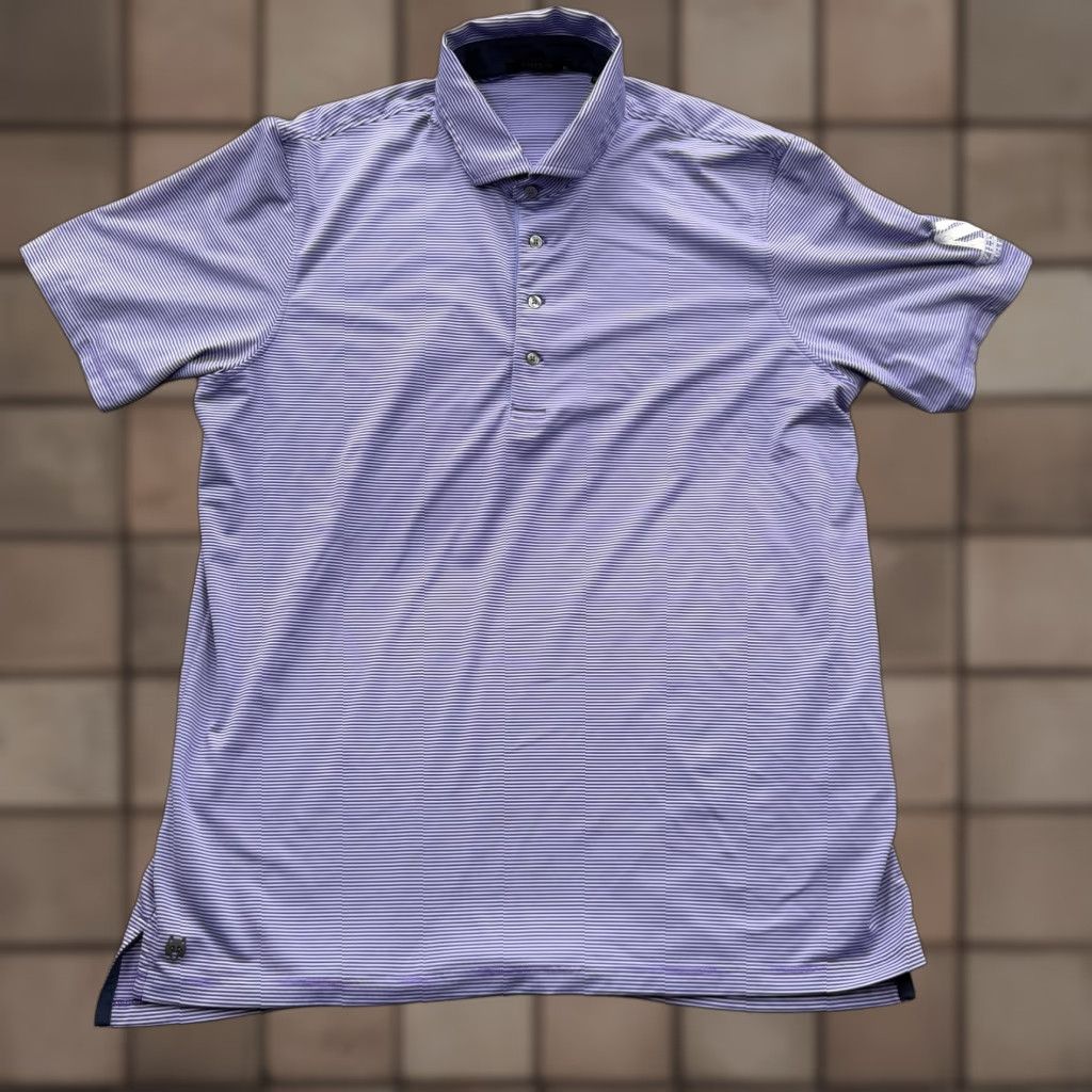 Vintage Greyson Polo Mens XL Purple Striped Collared Preppy Golf Golfing Performance Size US XL / EU 56 / 4 - 1 Thumbnail