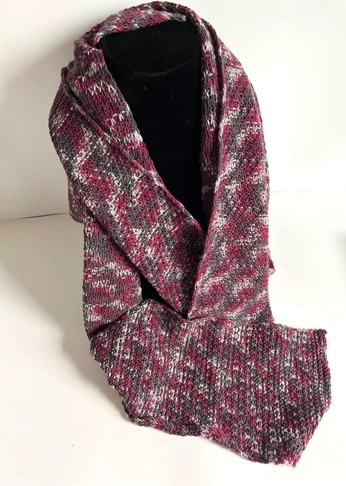 Other Marino Wool Scarf, Beautiful Handmade About 80 " x 6 " Size ONE SIZE - 2 Thumbnail