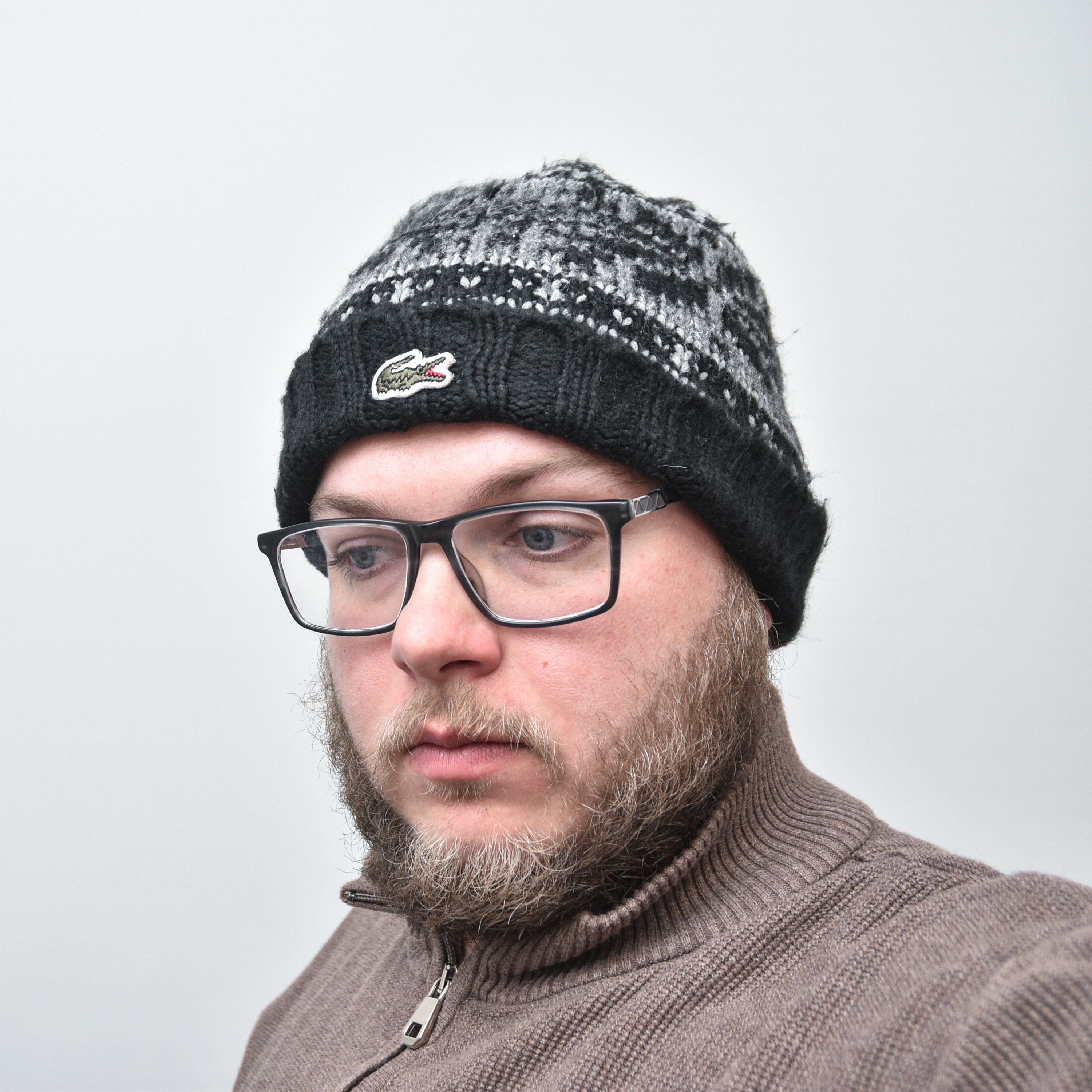 Lacoste Vintage Lacoste Fair Isle Pattern Knit Beanie Hat Size ONE SIZE - 1 Thumbnail