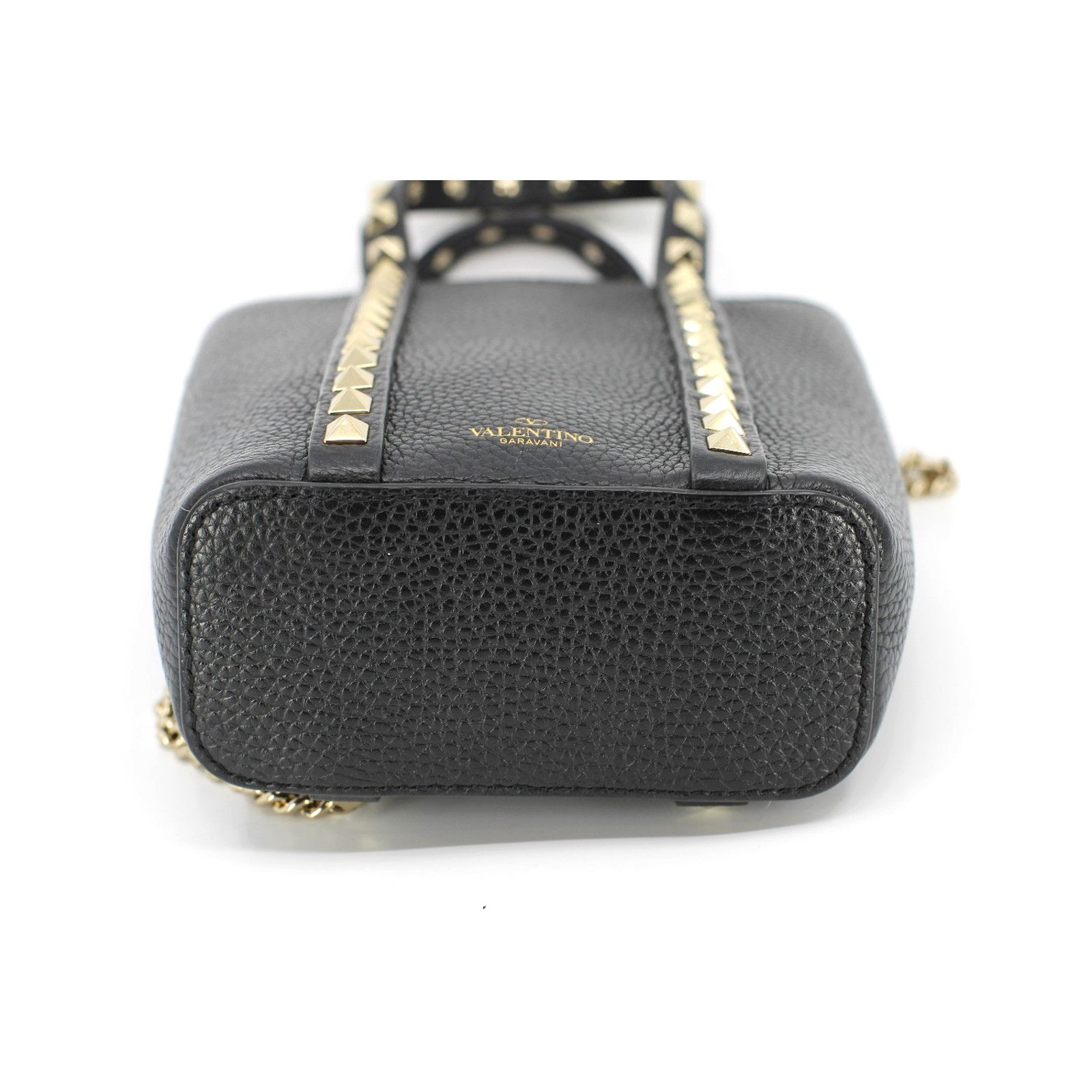 Valentino VALENTINO Rockstud Grained Leather Chain Crossbody Tote Bag Size ONE SIZE - 4 Thumbnail