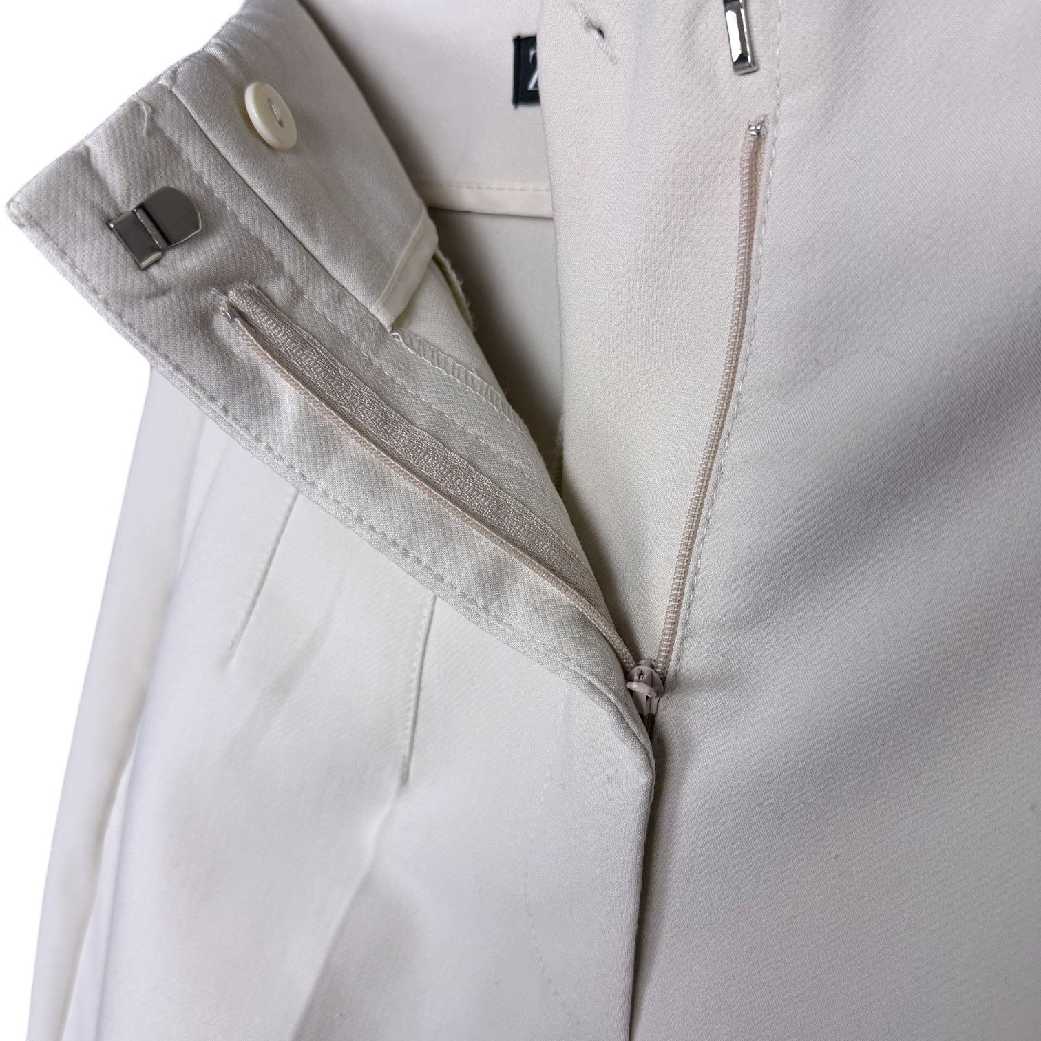 Zara Zara Off White Dress Pants Slacks Women's 5 Faux Pleated Size 26" / US 2 / IT 38 - 7 Thumbnail