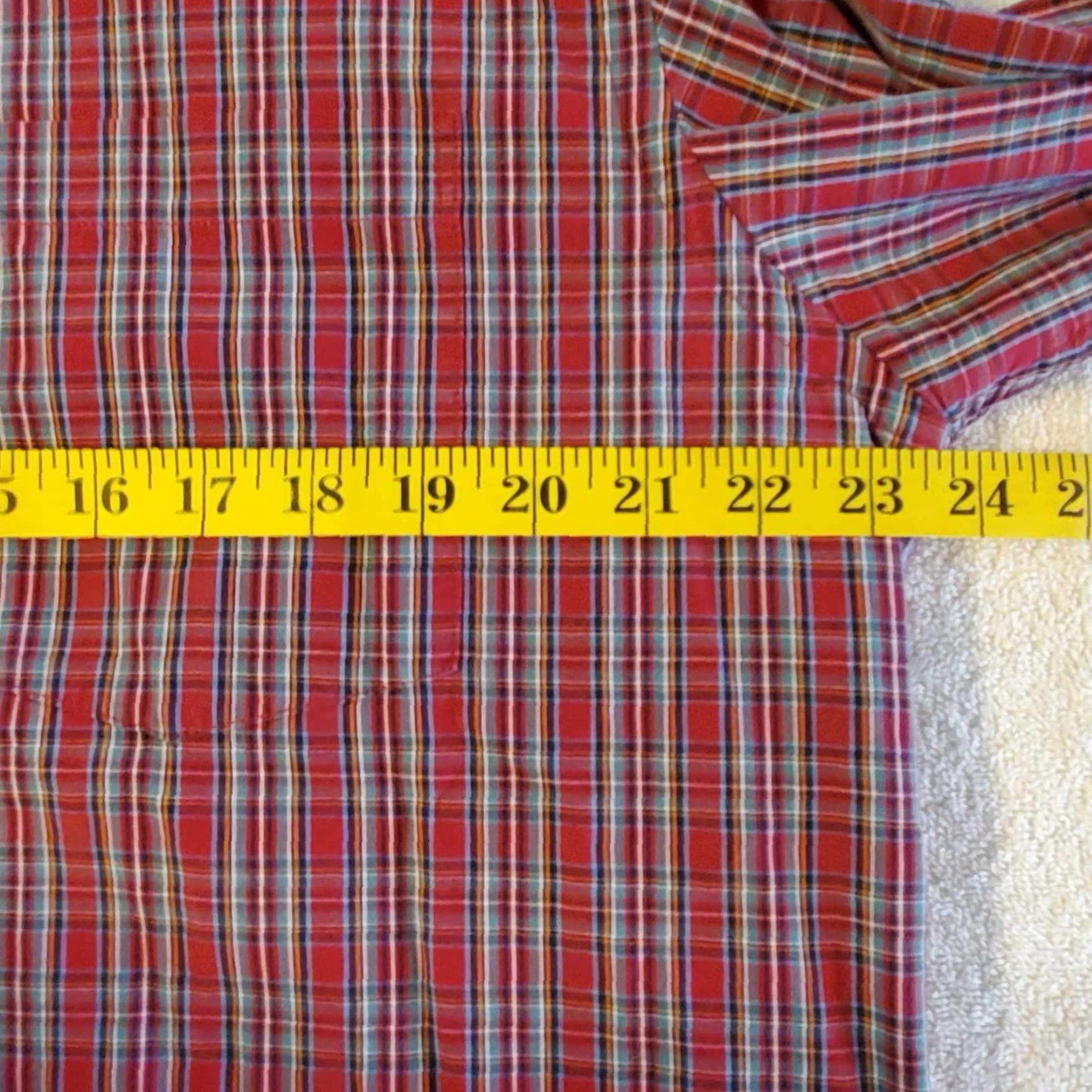 Izod Izod Mens LT Heritage Tartan Long Sleeve Button-Down Shirt Red Plaid Size US L / EU 52-54 / 3 - 5 Thumbnail
