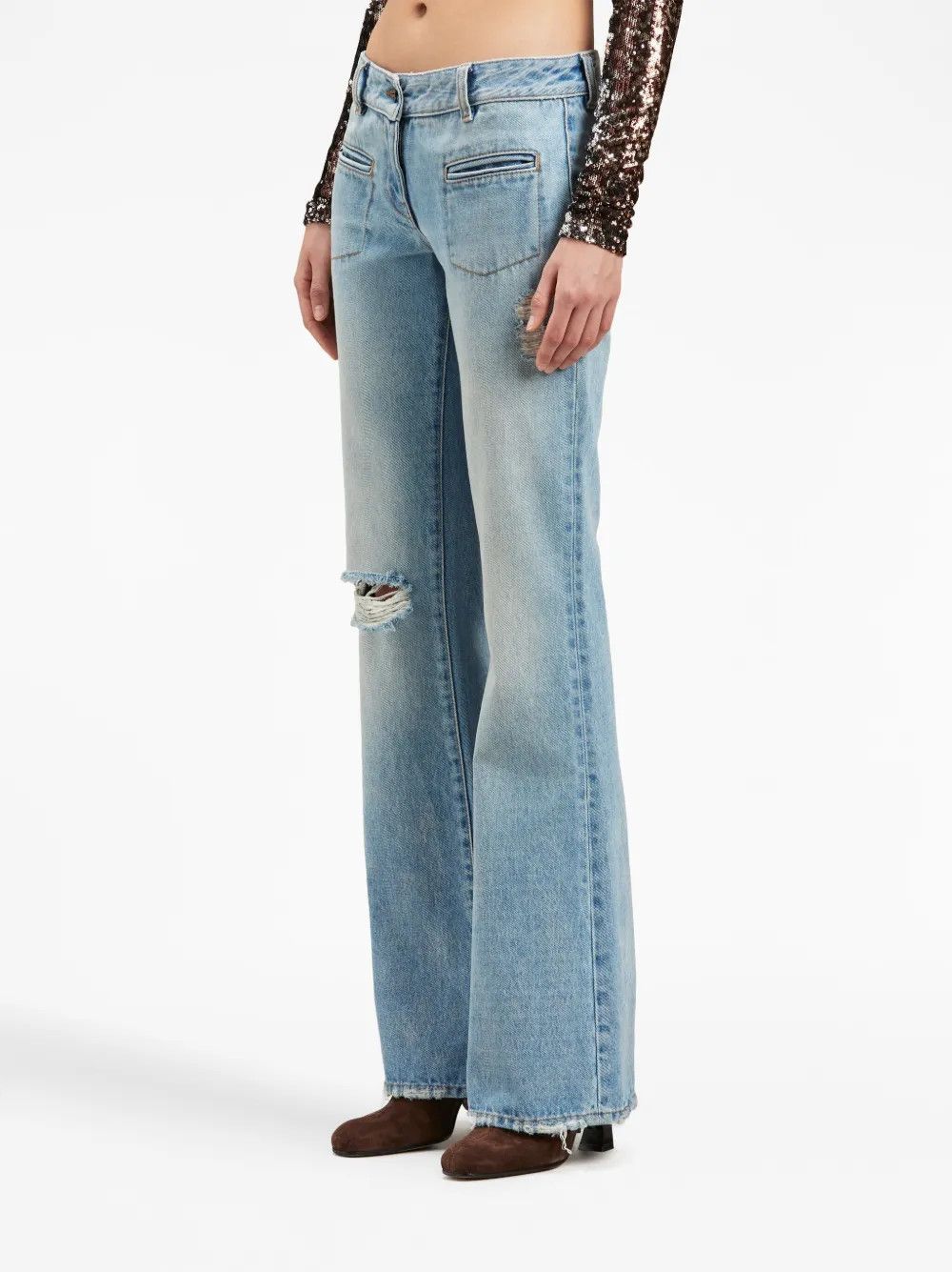 Palm Angels o1y1125 Denim Pant in Blue Size 26" / US 2 / IT 38 - 3 Thumbnail
