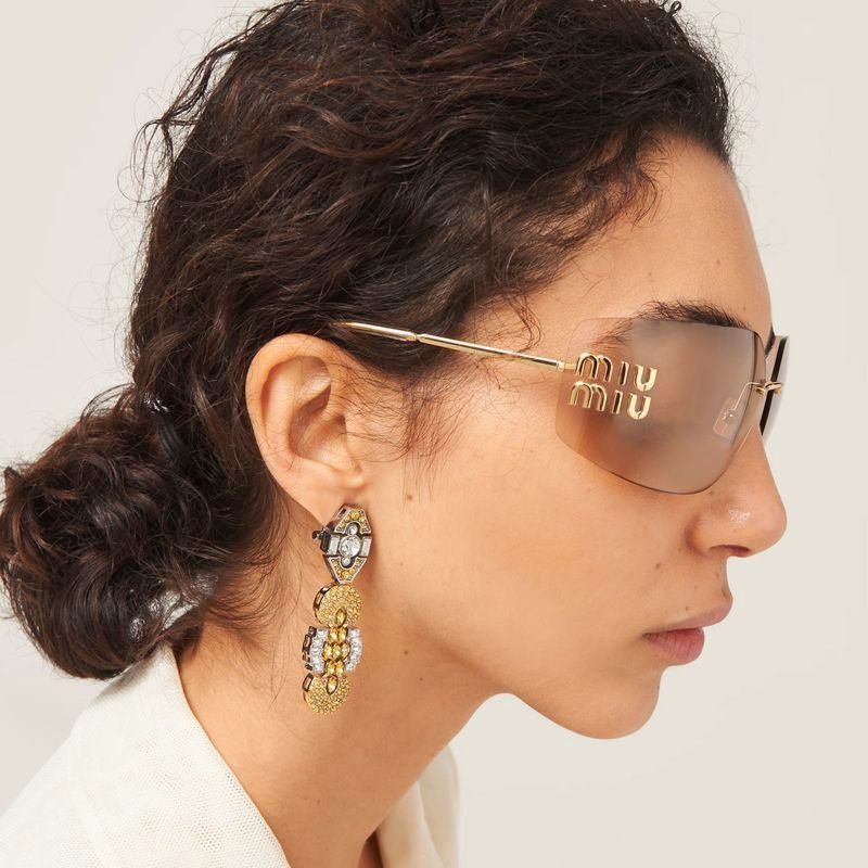 Miu Miu NEW Miu Miu MU54YS ZVN20F RUNWAY Rimless Women Sunglasses Size ONE SIZE - 16 Thumbnail