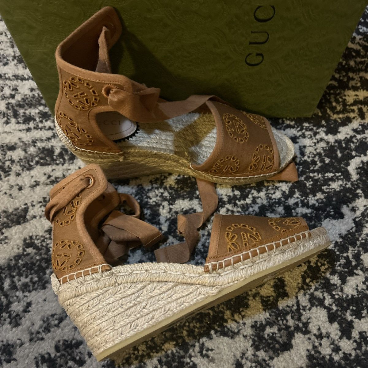 Gucci Gucci Interlocking G One Strap Sandal Espadrille Size US 7.5 / IT 37.5 - 3 Thumbnail