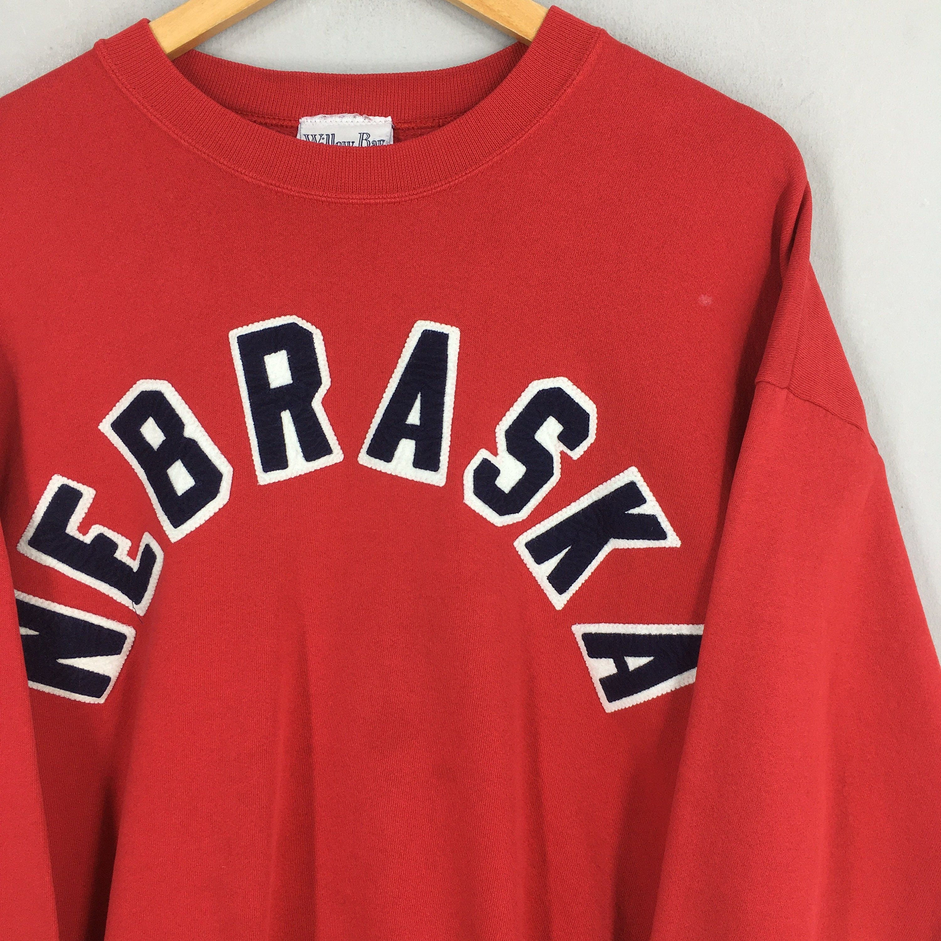 Vintage Vintage 90's Nebraska State Red Sweatshirts XLarge Size US XL / EU 56 / 4 - 2 Thumbnail