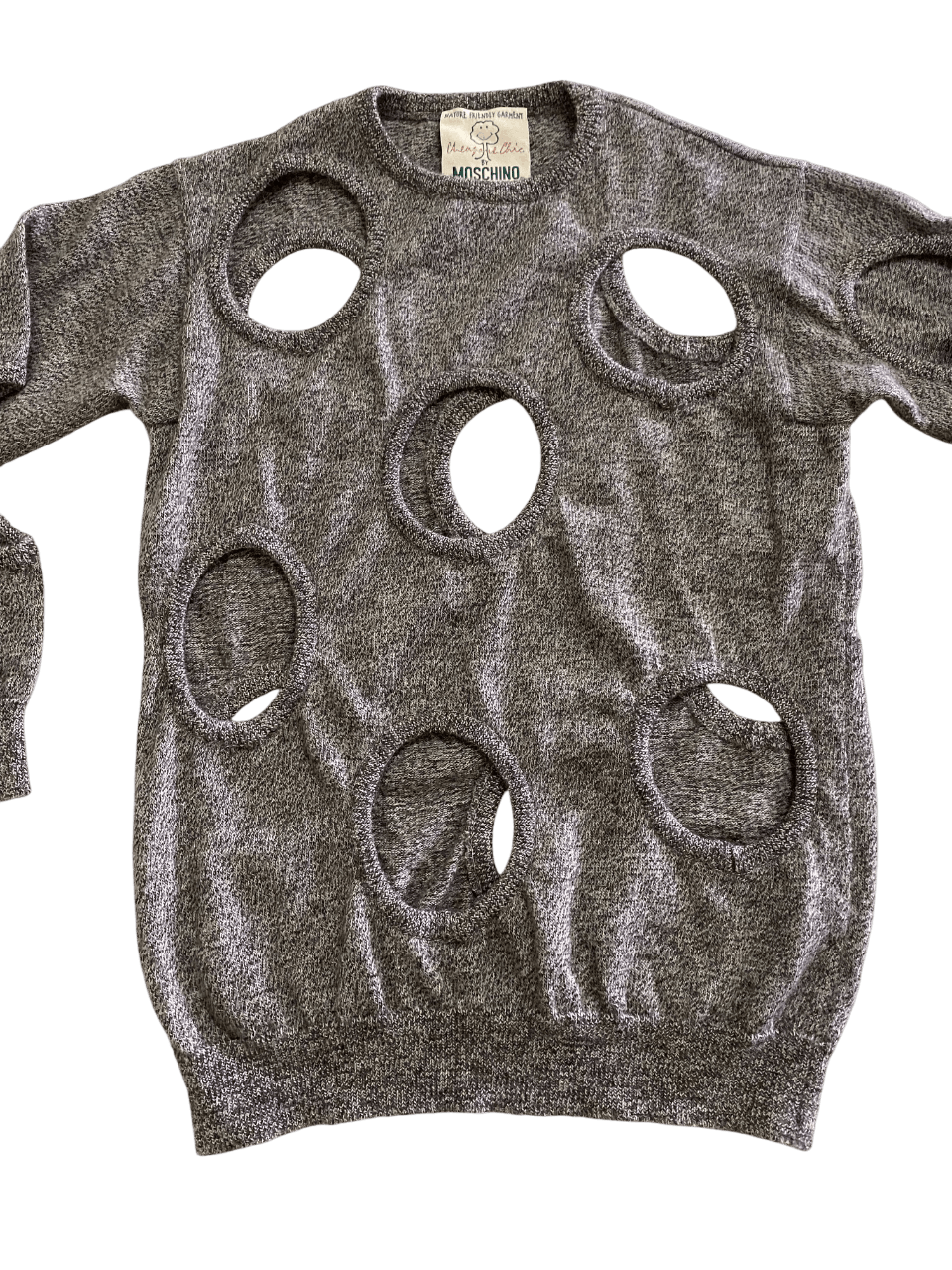 Moschino Summer Moschino ‘Holes’ Virgin Wool Sweater Size US M / EU 48-50 / 2 - 4 Thumbnail