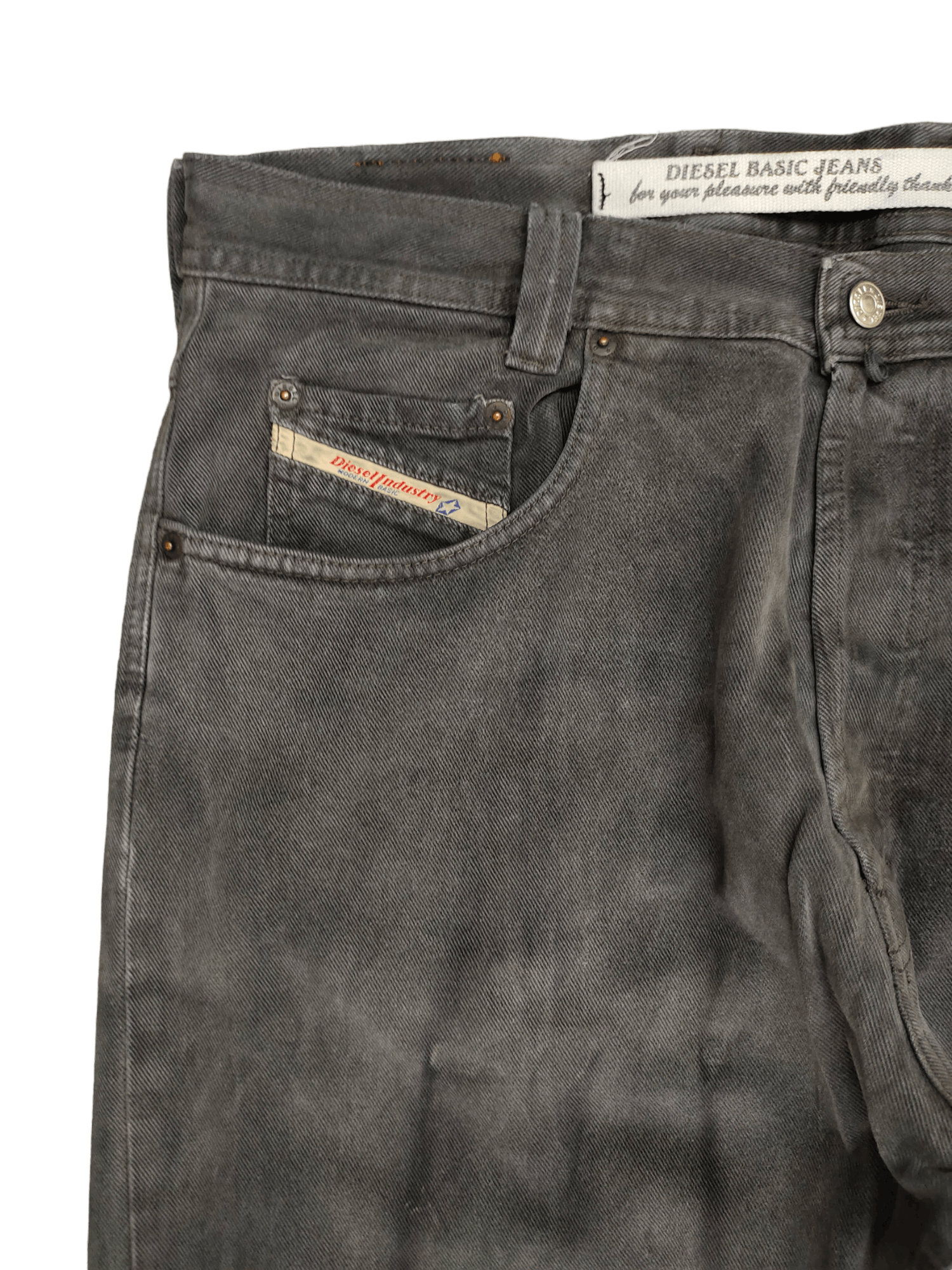 Diesel Rare Baggy Jean Diesel Saddle Black Faded Wide Leg Denim Y2k Size US 36 / EU 52 - 4 Thumbnail