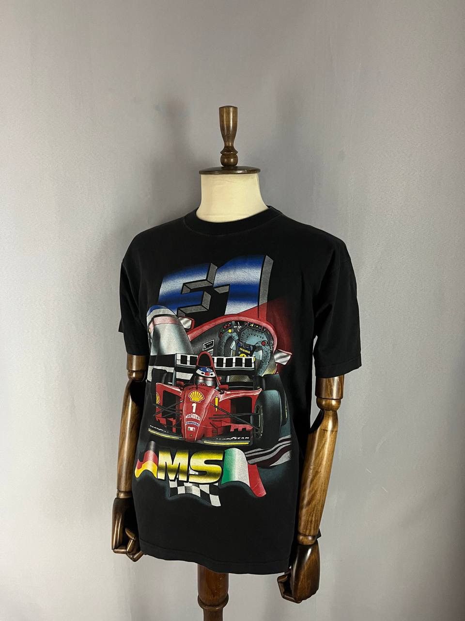 Vintage Formula One Racing Tee Shirt Vintage 1996 Black Size US XL / EU 56 / 4 - 2 Thumbnail