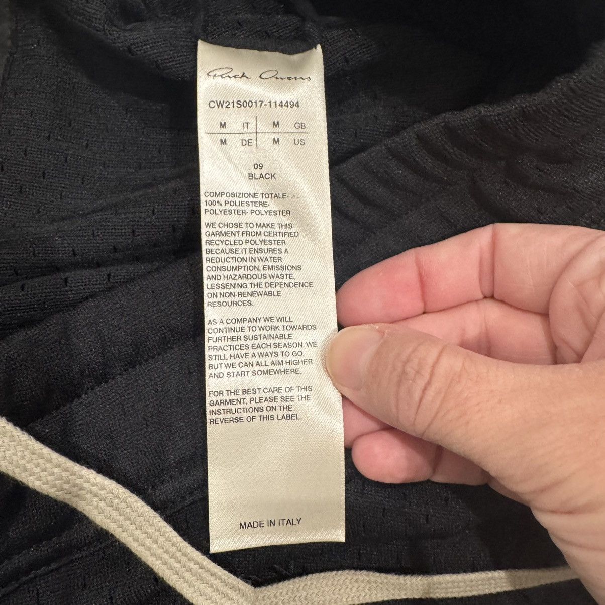 Converse Rick Owens X Champion Eco Mesh Toga Skirt Black Size 28" / US 6 / IT 42 - 6 Thumbnail