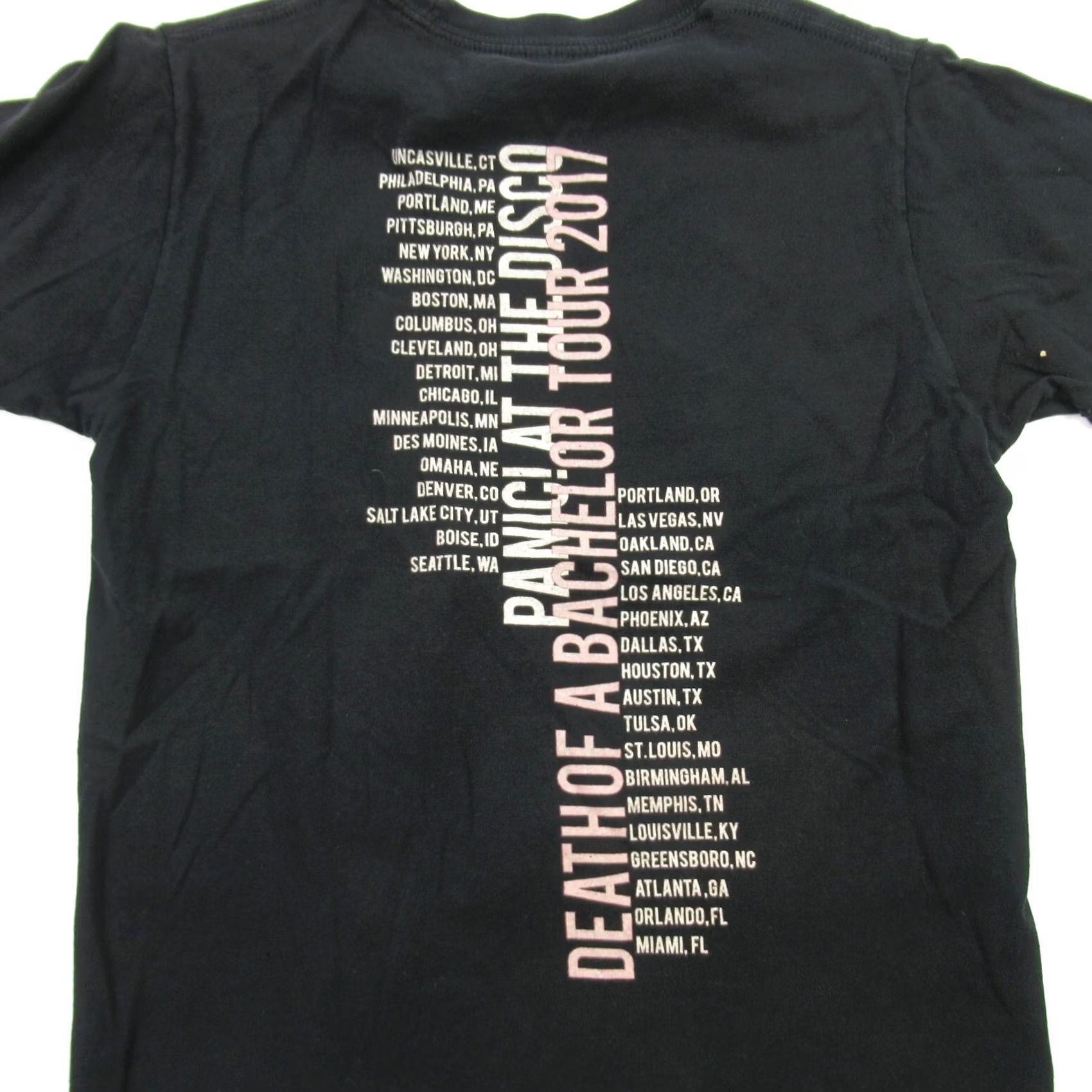 Tultex Panic at the Disco Shirt Mens Small Short Sleeve Black Crew Neck Concert Tultex 100% Cotton Logo Band Music Rock Shirt Men S Black Crew Neck Size US S / EU 44-46 / 1 - 4 Thumbnail