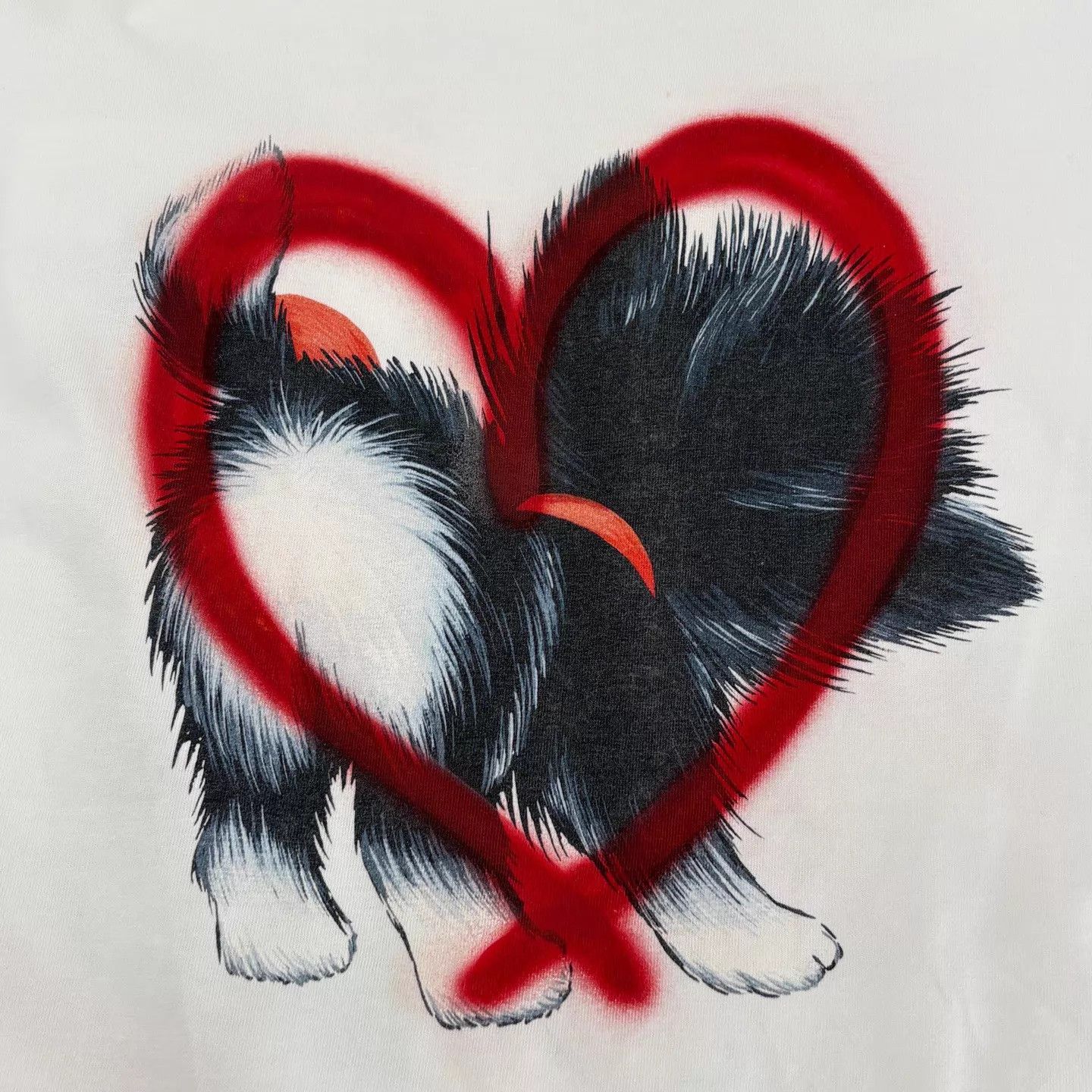 Miu Miu MIU MIU Women's Heart Graffiti Cat Print SS Tee Size US XS / EU 42 / 0 - 8 Thumbnail