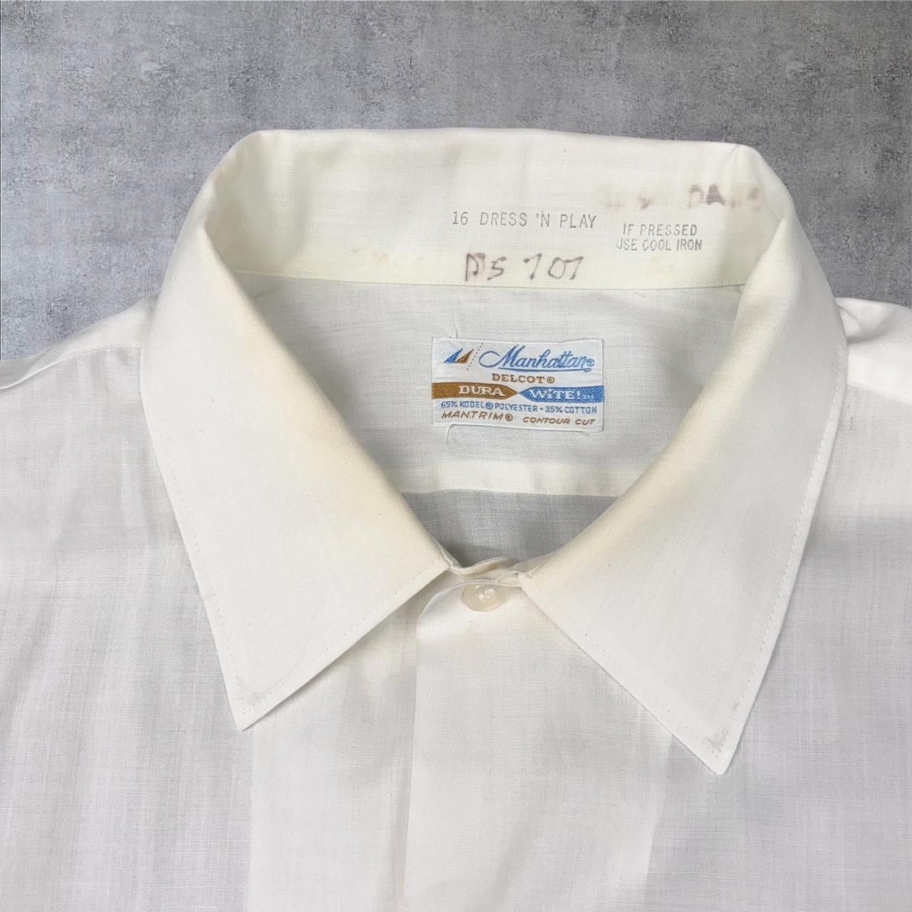 Vintage 1960s Vintage Sheer White Short Sleeve Button Up Size US L / EU 52-54 / 3 - 4 Thumbnail