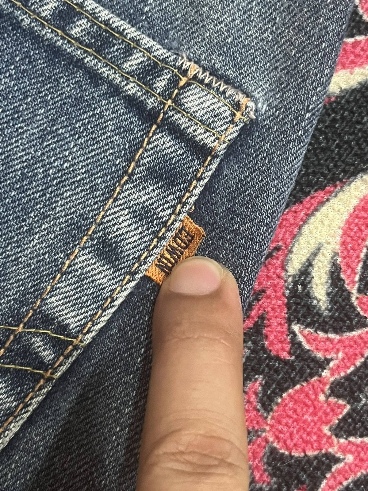 Edwin Vintage Edwin 505X Blue Washed Selvedge Frayed Leg Jeans Size US 32 / EU 48 - 10 Thumbnail