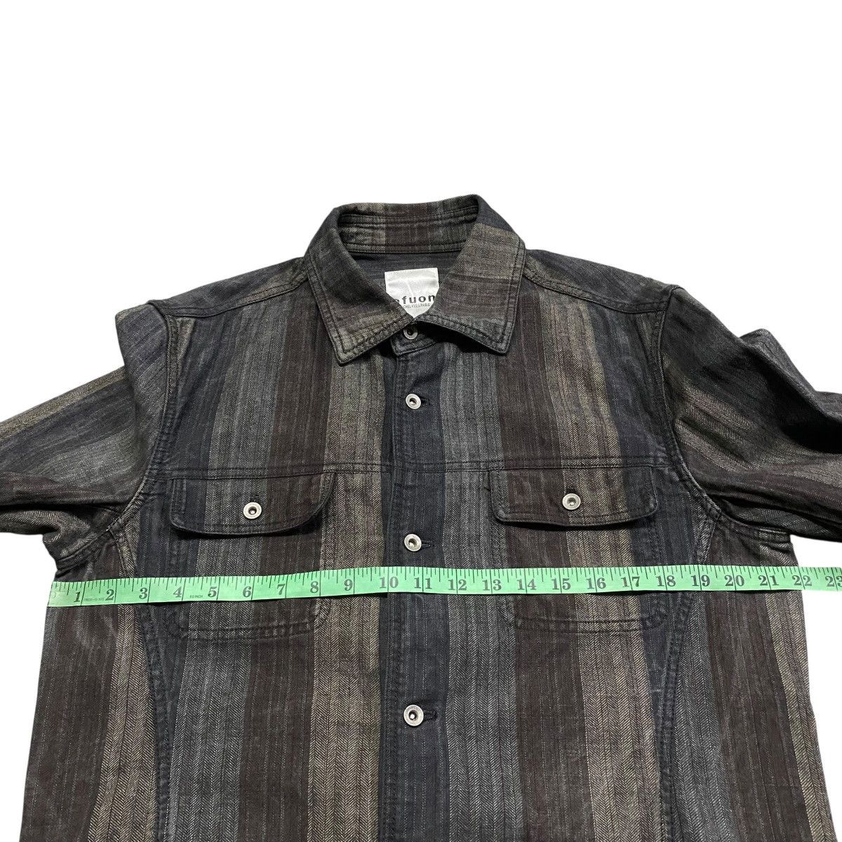 Michel Klein Ofuon Michel Klein Paris Striped Trucker Denim Jacket Size US M / EU 48-50 / 2 - 11 Thumbnail