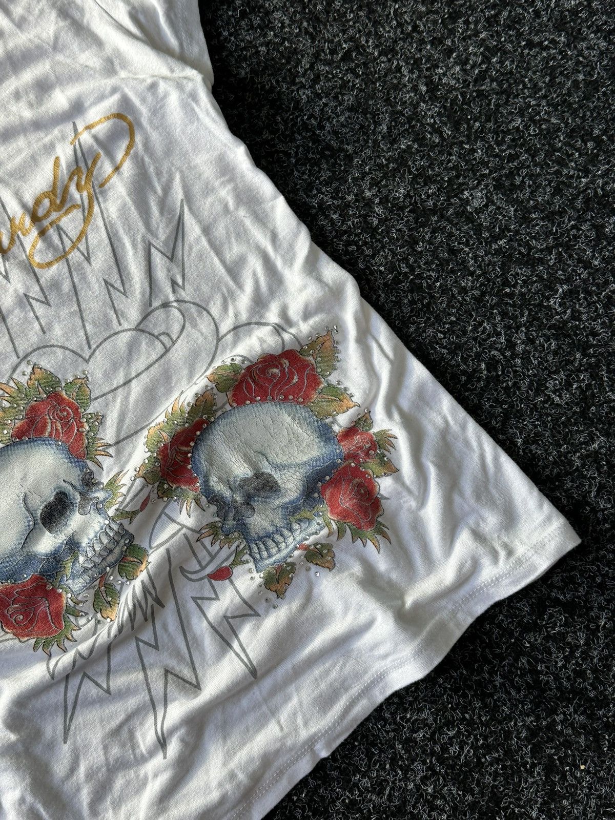 Designer × Ed Hardy ❗️Vintage Ed Hardy tiger big True Love Logo Women Tee Size M / US 6-8 / IT 42-44 - 3 Thumbnail