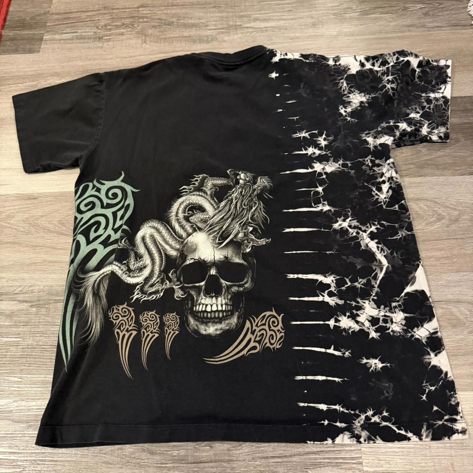 Other tribal skull all over print t shirt XL 00s Y2K Size US XL / EU 56 / 4 - 5 Thumbnail