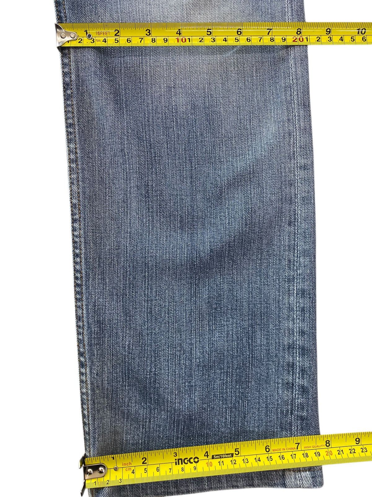 VILLAND Villand Faded Wash Whiskered Patch Work Style Straight Leg Size US 31 - 9 Thumbnail