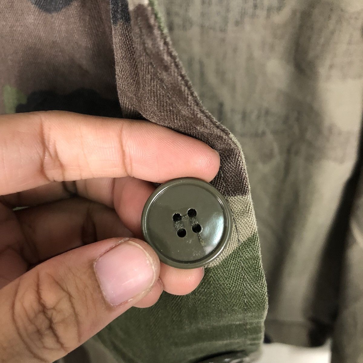 Vintage 📌Vintage Chore Military Jacket Camo Design Smock Design Size US L / EU 52-54 / 3 - 17 Thumbnail