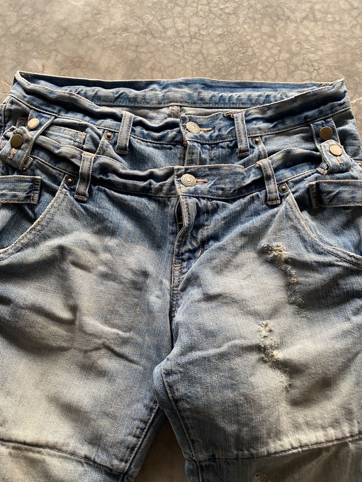 PPFM PPFM Double waist blue denim Size US 33 - 5 Thumbnail