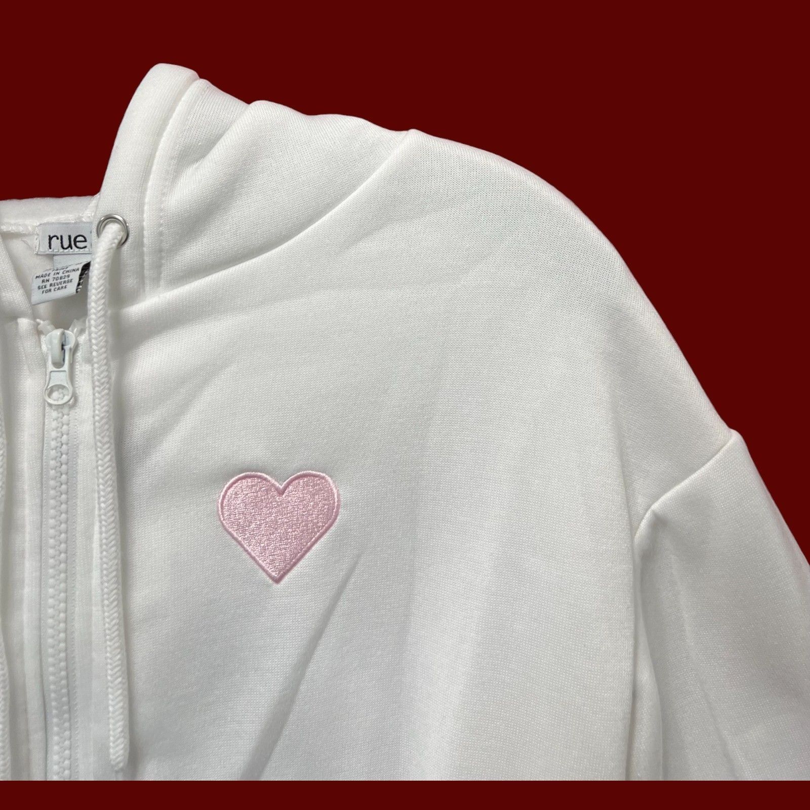 rue21 Rue 21 - Women's Long Sleeve Hooded Sweat - White - XXS Size XXS / US 00 / IT 34 - 14 Thumbnail