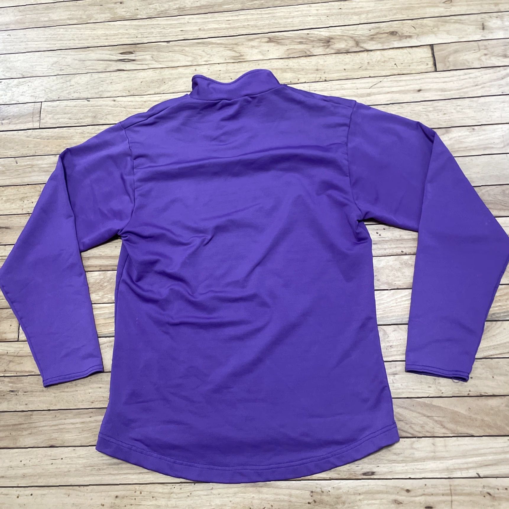 Layer 8 VINTAGE Sub4 1/4 Zip Sweater Women L Purple Ski Wind Layer Stretch Jersey Pullover Knit Shirt Size L / US 10 / IT 46 - 2 Thumbnail