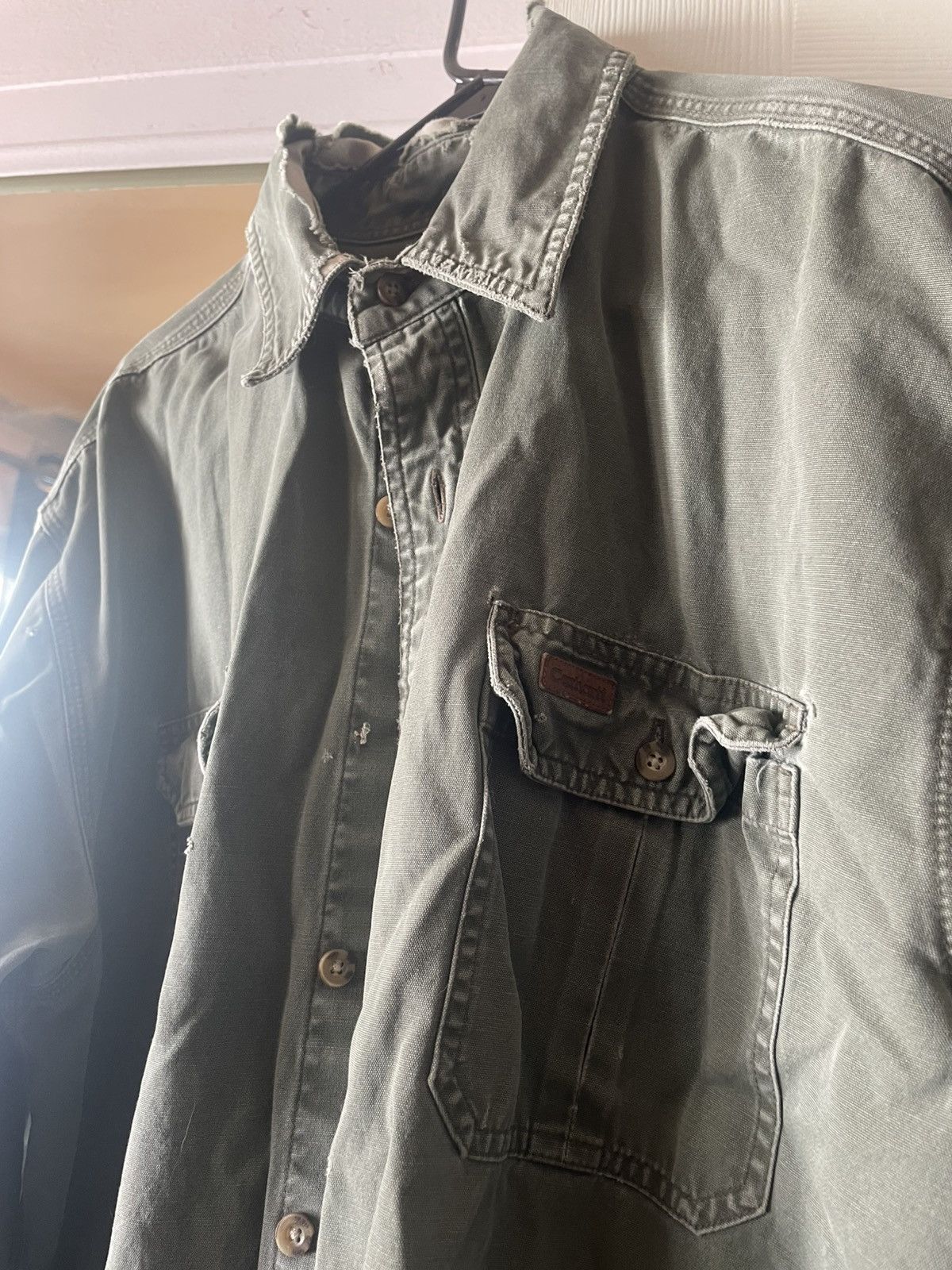 Carhartt Vintage Thrashed Carhartt button up Size US XL / EU 56 / 4 - 3 Thumbnail