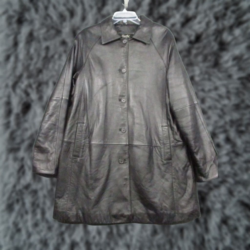 Vintage Vintage MEN’S Excelled Blazer BLACK LEATHER COAT Medium Size 40R - 1 Thumbnail