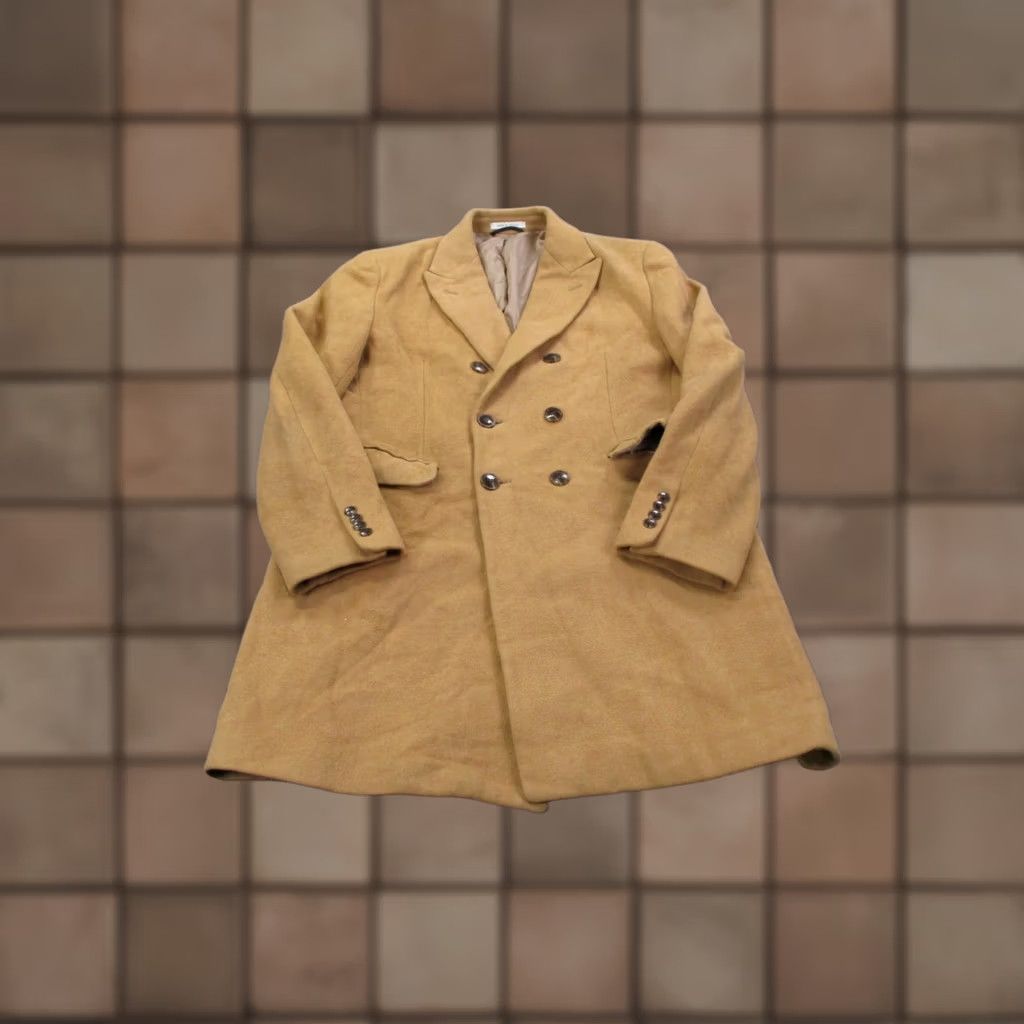 Ralph Lauren Ralph Lauren Coat Mens 40R Beige Wool Overcoat Jacket Size US XXS / EU 40 - 1 Thumbnail