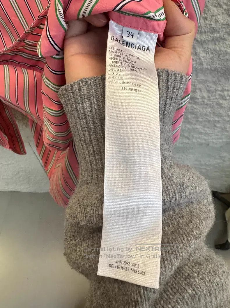 Balenciaga Balenciaga Pink Striped Deconstructed Long Sleeve Shirt Wo Size XXS / US 00 / IT 34 - 5 Thumbnail