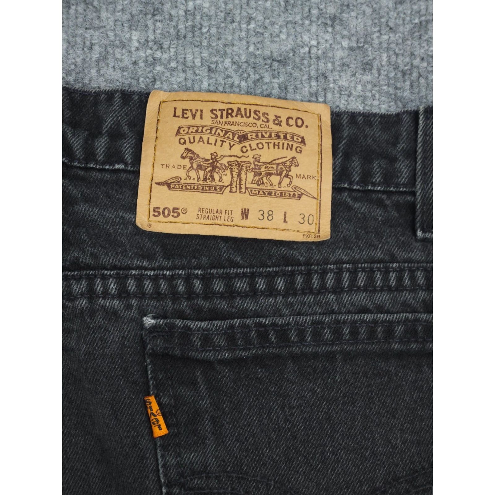 Levi's VINTAGE Levi's 505 Jeans Black Men 36 Regular 29 38 x 30 Orange Tab USA Made Denin? Size US 36 / EU 52 - 5 Thumbnail