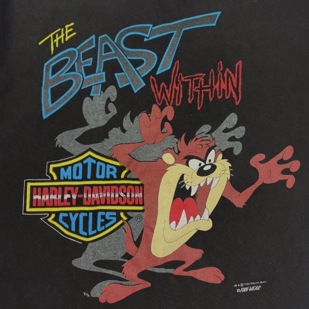 Harley Davidson 1993 Harley Taz Tasmanian Devil Sturgis Looney Tunes Tee Size US L / EU 52-54 / 3 - 3 Thumbnail