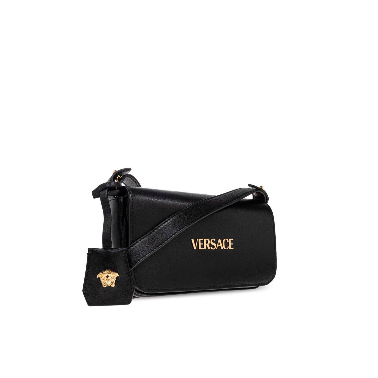 Versace VERSACE Tag Mini Black Leather Shoulder Bag New & Authentic Size ONE SIZE - 4 Thumbnail