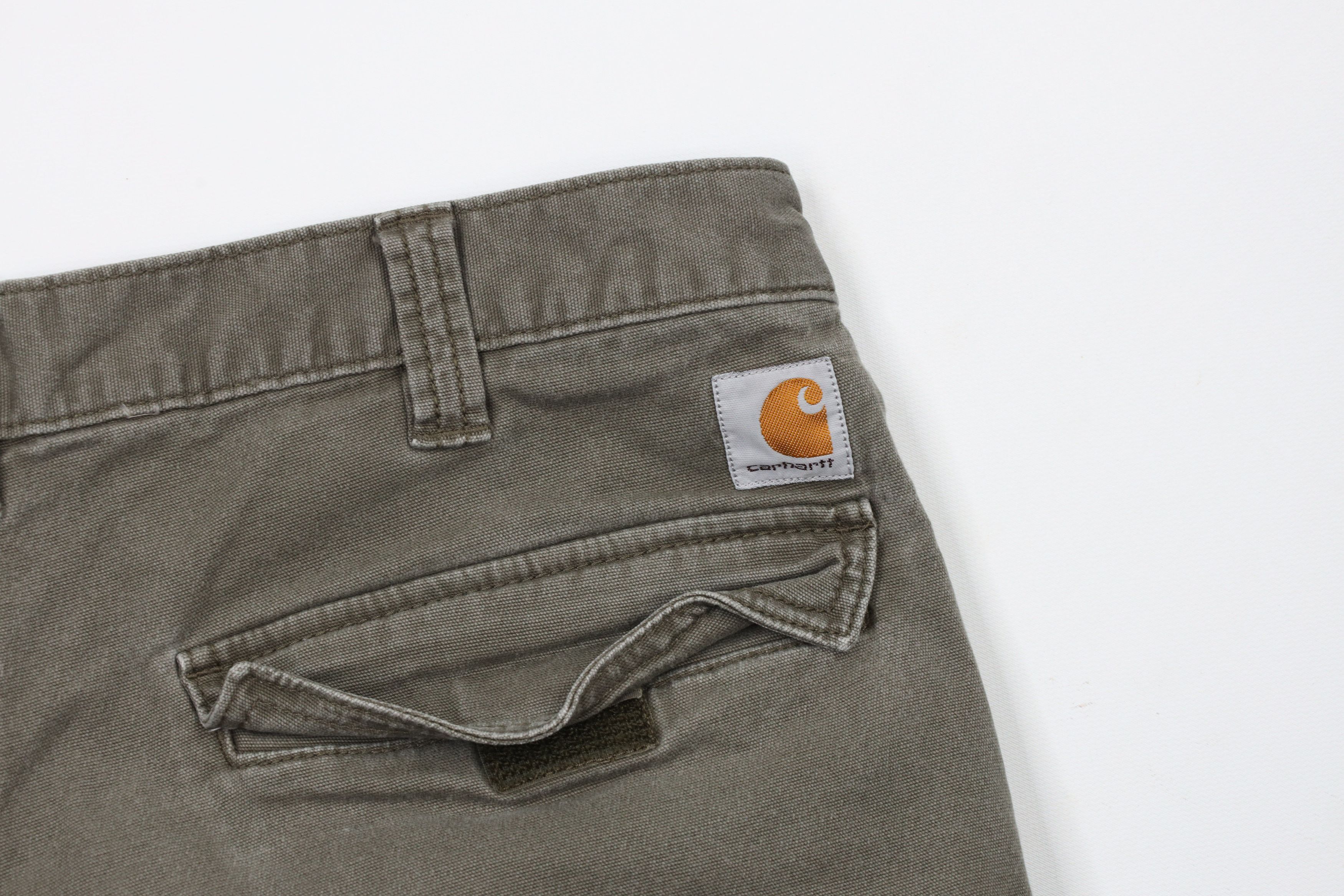 Carhartt × Vintage Vintage Carhartt Out Relaxed Fit Canvas Cargo Shorts Green Size US 36 / EU 52 - 9 Thumbnail
