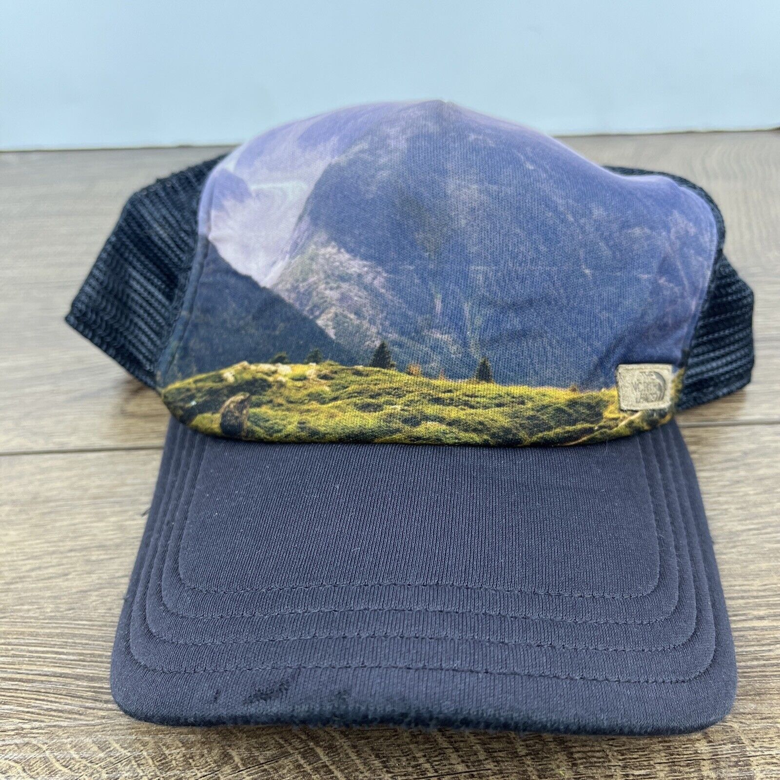 The North Face The North Face Hat Mountains Blue Hat Adjustable Adult Size Size ONE SIZE - 2 Thumbnail