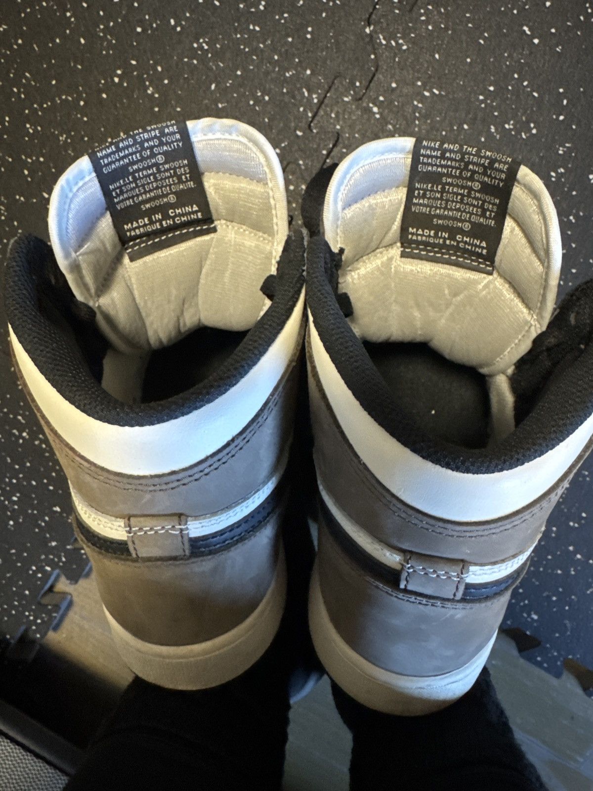 Jordan Brand × Nike Jordan 1 mocha pair of gently worn sneakers. Sz 5.5Y Size US 5.5 / EU 38 - 9 Thumbnail