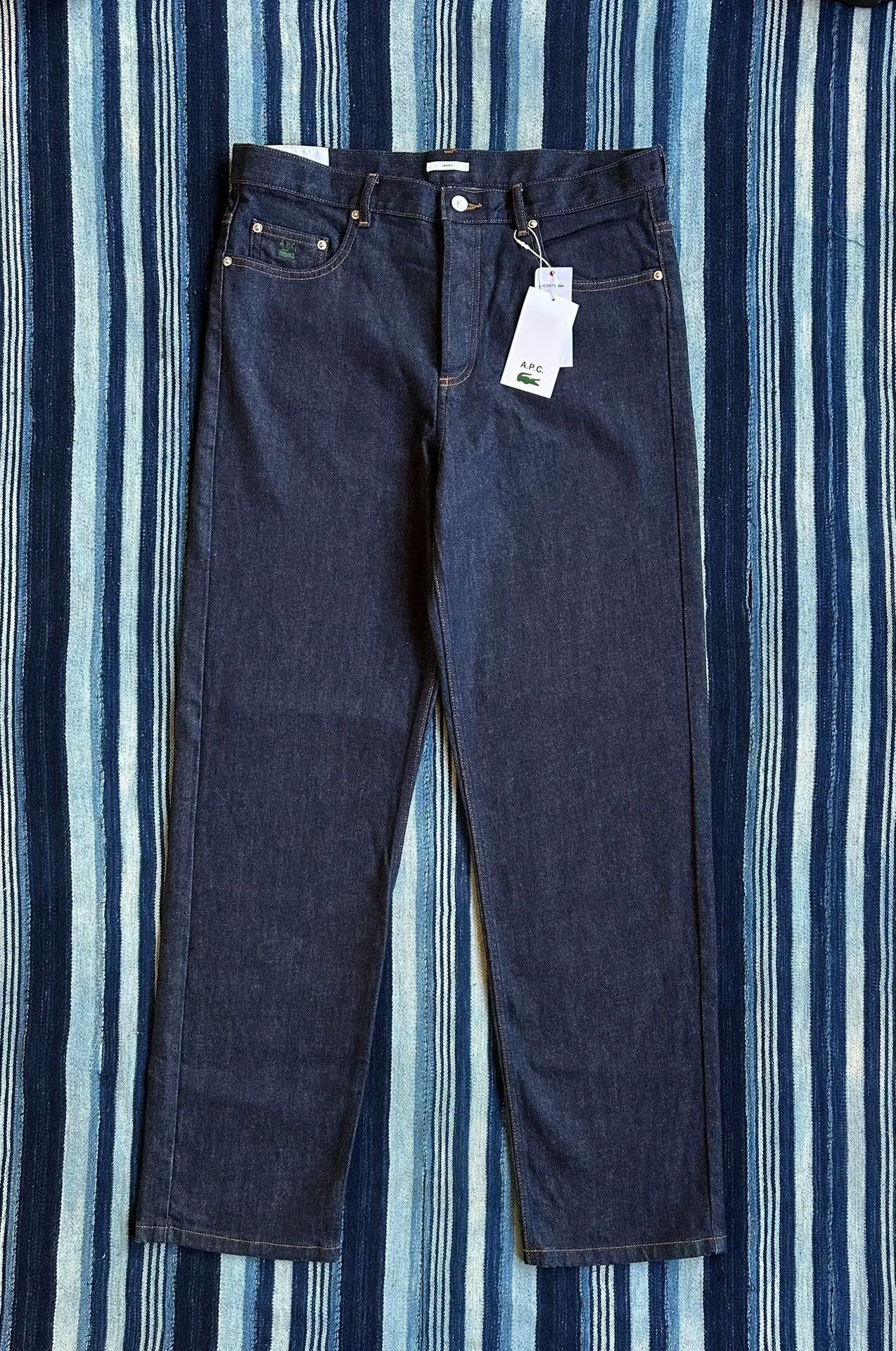 A.P.C. A.P.C x Lacoste Standard Indigo Raw Denim PT Jeans Size US 32 / EU 48 - 1 Thumbnail
