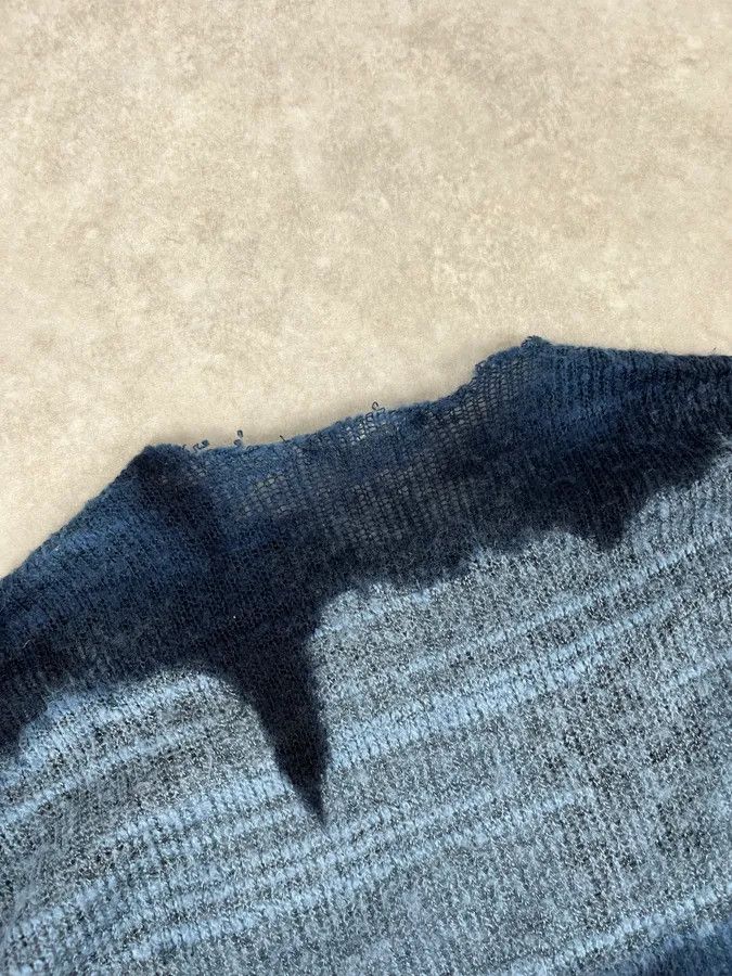 Daniele Alessandrini 2000s Daniele Alessandrini Dark Blue Shadow Sweater Size US XS / EU 42 / 0 - 8 Thumbnail