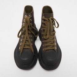 Alexander McQueen o1y1024 Ankle Boots in Military Green Size US 6 / EU 39 - 2 Thumbnail