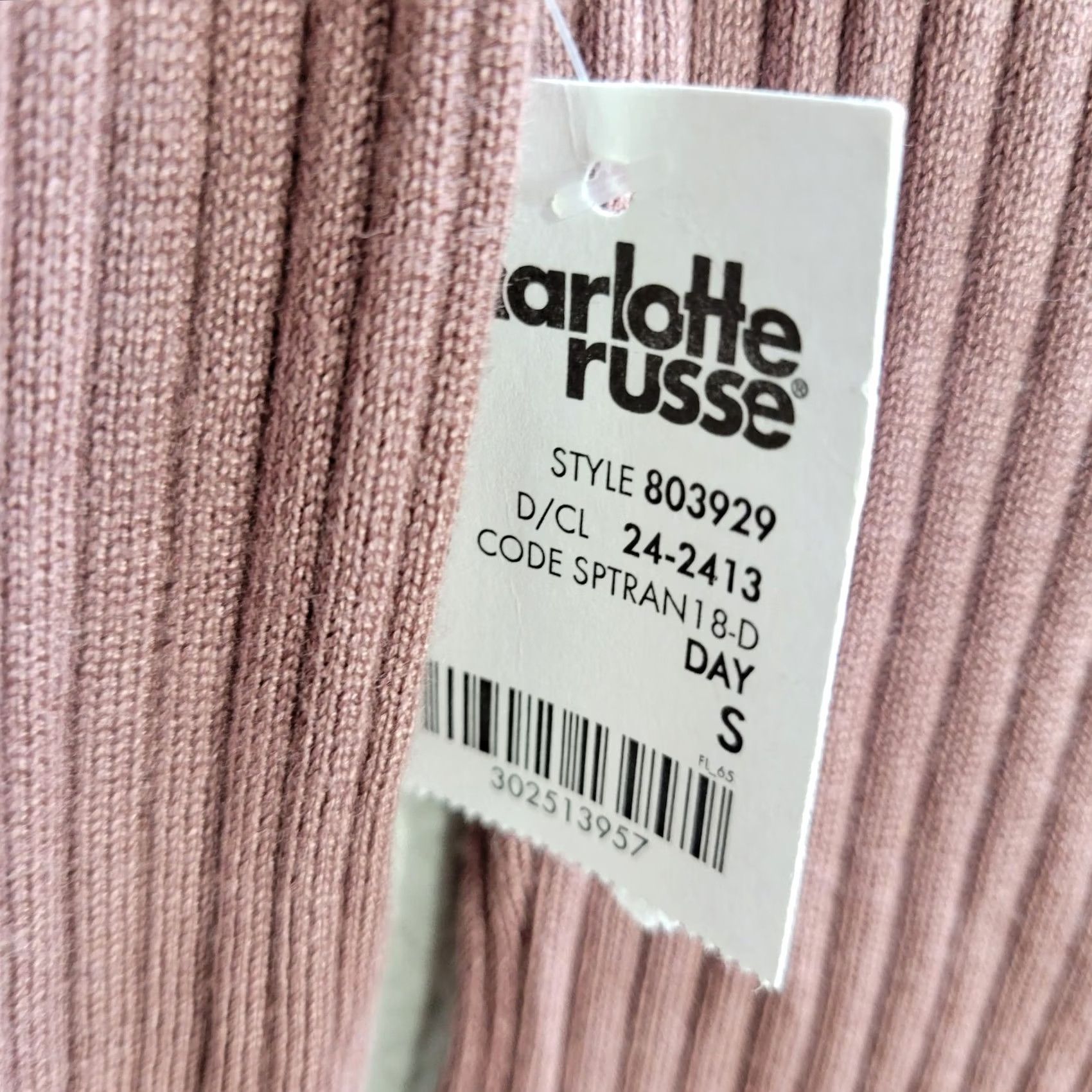 Vintage Say What Pink Ribbed Bodycon Dress Open Sleeve Accent Stretch Sz S Women's NWT Size S / US 4 / IT 40 - 6 Thumbnail