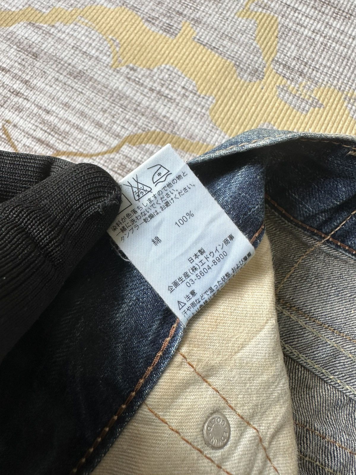 Tornado Mart FLARE Edwin 503 Claw Marks Design Denim Size US 30 / EU 46 - 19 Thumbnail