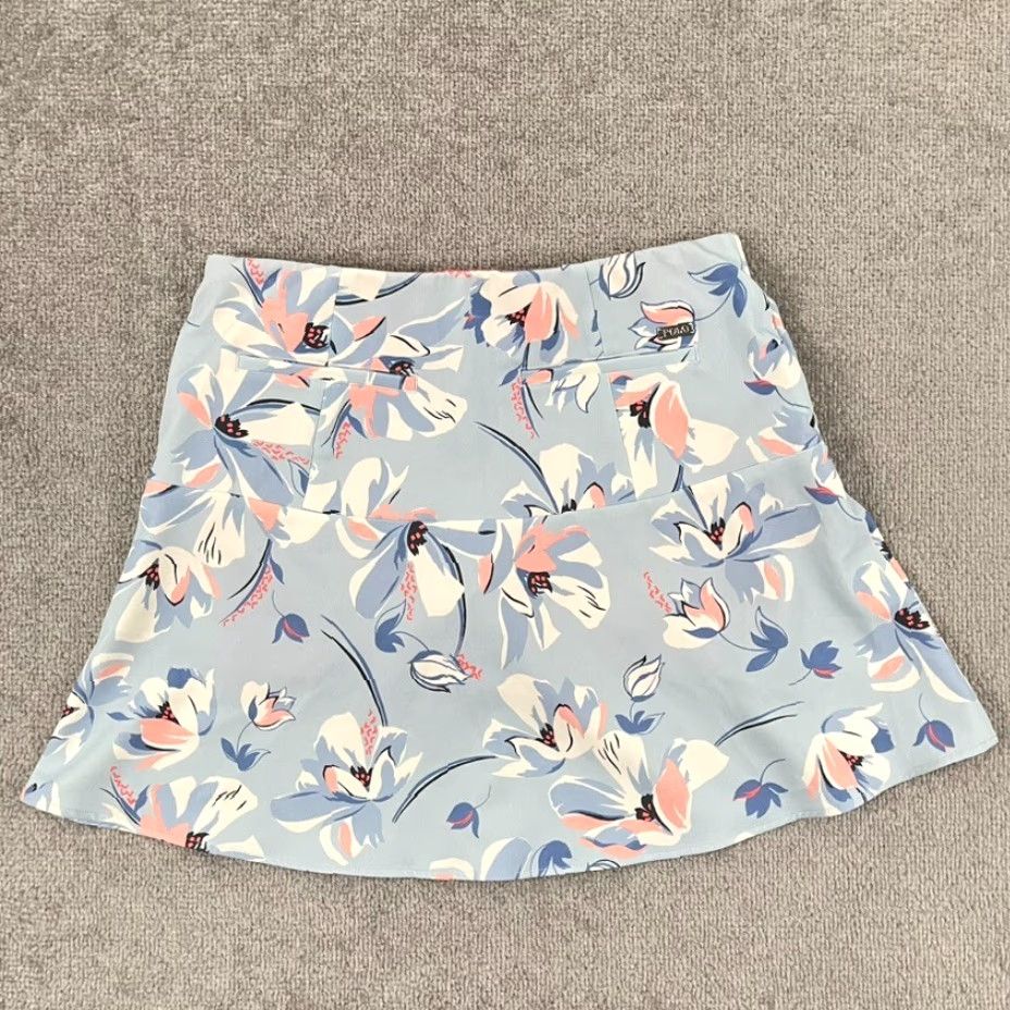 Ralph Lauren VINTAGE POLO GOLF RALPH LAUREN Skort Womens Medium Blue Floral Golf Preppy Casual Short Size 32" / US 10 / IT 46 - 7 Thumbnail