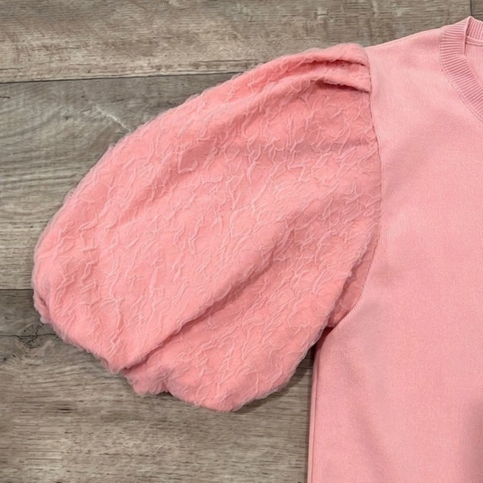 Zara ZARA Top with Full Textured Sleeves NWT Size M / US 6-8 / IT 42-44 - 5 Thumbnail