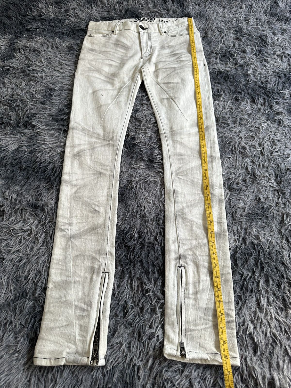 BUFFALO BOBS SS14 Johnny Wolf whiskered Detroit slim denim jrock vkei Size US 31 - 11 Thumbnail