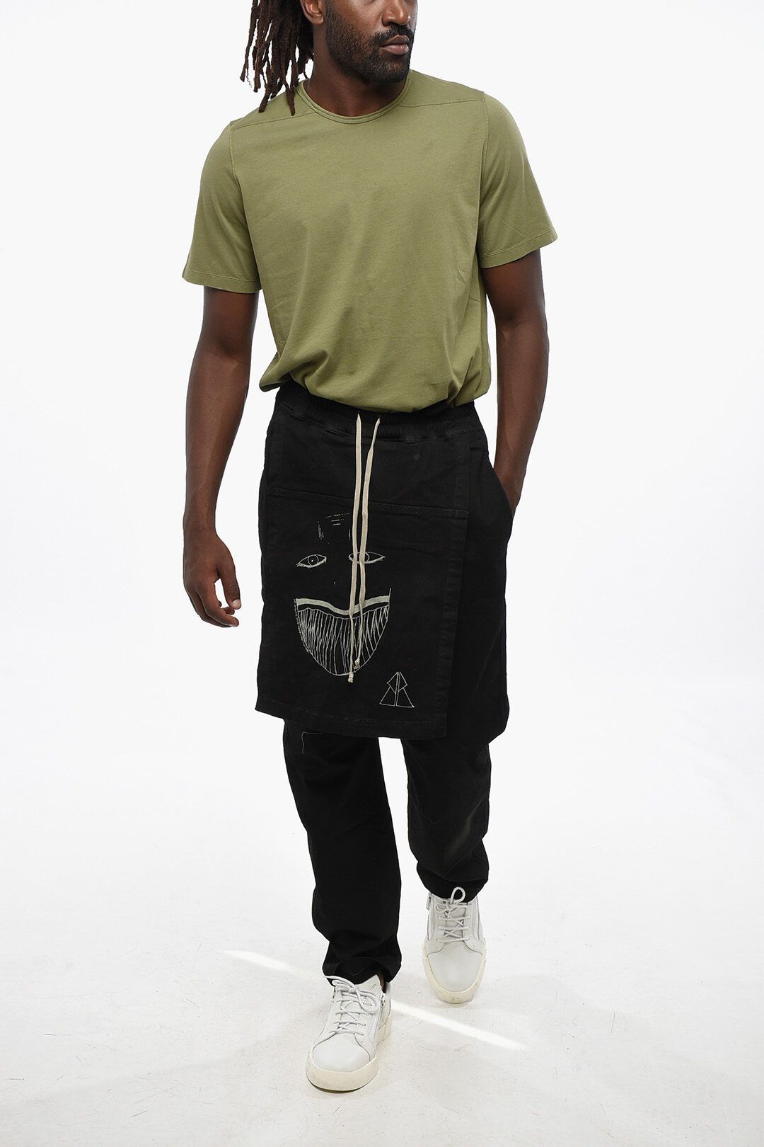 Rick Owens og1mm1025 Loose Fit Toothface Belas Pant in Black Size US 32 / EU 48 - 4 Thumbnail